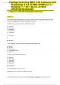 Portage Learning BIOD 151 Anatomy and Physiology 1 All EXAMS &lpar;MODULE 1 - MODULE 7&rpar; TEST BANK LATEST UPDATED2024&sol;2025 