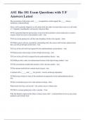 ASU Bio 181 Exam Questions with T/F Answers Latest