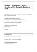 Chapter 7 powerpoint  Practice Questions With Complete Solutions 2024&period;