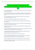 Adventis Financial Modeling Level 1  Certification Questions and Answers &vert;Graded  A&plus;