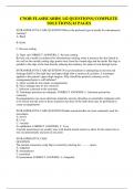 CNOR FLASHCARDS&vert; 142 QUESTIONS&vert; COMPLETE SOLUTIONS&vert; 42 PAGES