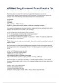 ATI Med Surgical Proctored Exam Practice Qs Exam Questions With Guaranteed Pass Solutions&period;