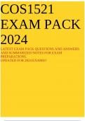 COS1521 EXAM PACK 2024 