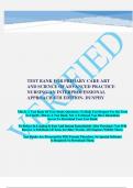 TEST BANK FOR PRIMARY CARE ART AND SCIENCE OF ADVANCED PRACTICE NURSING – AN INTERPROFESSIONAL APPROACH 6TH EDITION DUNPHY