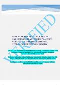 TEST BANK FOR PRIMARY CARE ART AND SCIENCE OF ADVANCED PRACTICE NURSING &ndash; AN INTERPROFESSIONAL APPROACH 6TH EDITION DUNPHY