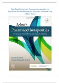 Test Bank For Lehnes Pharmacotherapeutics for Advanced Practice Nurses and Physician Assistants 2nd Edition