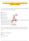 ATI: CMS FUNDAMENTAL EXAM QUESTIONS WITH CORRECT ANSWERS