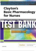 Test Bank for Clayton's Basic Pharmacology for Nurses 18th Edition by Michelle J. Willihnganz, Samuel L. Gurevitz & Bruce D. Clayton 
