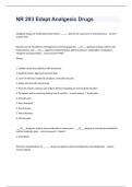 NR 293 Edapt Analgesic Drugs questions well answered graded A+ 2023/2024