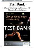 Test Bank For Clinical Kinesiology and Anatomy 7th Edition by Lynn S. Lippert All Chapters (1-20) | A+ ULTIMATE GUIDE