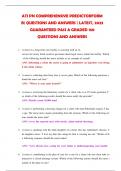 ATI PN COMPREHENSIVE PREDICTORFORM B&vert; QUESTIONS AND ANSWERS &vert; LATEST&comma; 2023 GUARANTEED PASS A GRADED 150 QUESTIONS AND ANSWERS