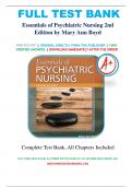 Test Bank for Essentials of Psychiatric Nursing 2nd Edition Boyd, All Chapters Covered, A+ guide.