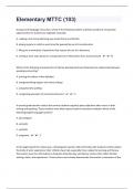 Elementary MTTC &lpar;103&rpar;&vert;150 Questions with 100&percnt; Correct Answers &vert; Verified &vert; Updated
