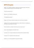 MTTC English 58 Questions with 100&percnt; Correct Answers &vert; Updated &vert; Guaranteed A&plus;