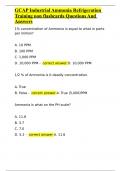 GCAP Industrial Ammonia Refrigeration Training non flashcards Questions And Answers