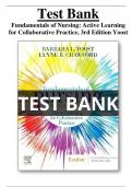Test Bank For Fundamentals of Nursing: Active Learning for Collaborative Practice, 3rd Edition Yoost All Chapters (1-42) | A+ ULTIMATE GUIDE