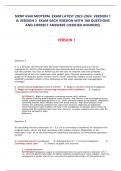 NRNP 6560 MIDTERM EXAM LATEST 2023-2024 VERSION 1 & VERSION 2 EXAM EACH VERSION WITH 100 QUESTIONS AND CORRECT ANSWERS &lpar;VERIFIED ANSWERS&rpar;   VERSION 1