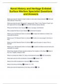 Naval History and Heritage Enlisted  Surface Warfare Specialist Questions  and Answers