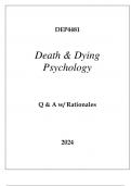 DEP4481 DEATH & DYING PSYCHOLOGY EXAM Q & A 2024.