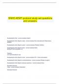 SNHD AEMT protocol study set questions and answers.