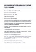 ADVANCED PATHOPHYSIOLOGY- UTMB 5355 EXAM &num;1 Questions And Answers &lpar; Verified &rpar;