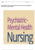 PSYCHIATRIC MENTAL HEALTH LATEST SCOPE AND STANDARDS OF PRACTICE LATEST EDITION