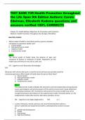 TEST BANK FOR Health Promotion throughout the Life Span 9th Edition Authors: Carole Edelman, Elizabeth Kudzma questions and answers verified 100% CORRECT!!