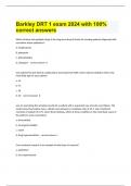  Barkley DRT 1 exam 2024 with 100% correct answers