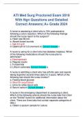 ATI Med Surg Proctored Exam 2019 With Ngn Questions and Detailed Correct Answers&vert; A&plus; Grade 2024