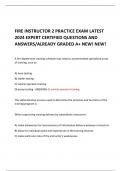 FIRE INSTRUCTOR 2 PRACTICE EXAM LATEST 2024 EXPERT CERTIFIED QUESTIONS AND ANSWERS/ALREADY GRADED A+ NEW! NEW! 