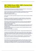 SIE FINRA Exam With 100&percnt; Correct And Verified Answers 2024