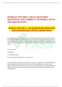 BARKLEY PNP DRT 2-100 GUARANTEED QUESTIONS AND CORRECT ANSWERS LATEST 2024 (BRAND NEW!)