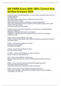 SIE FINRA Exam With 100&percnt; Correct And Verified Answers 2024