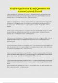 Vita Foreign Student Exam&vert; Questions and Answers&vert; Already Passed