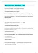 Nevada Food Handlers Card 93 Questions with 100&percnt; Correct Answers &vert; Verified &vert; Updated