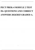 PECT PREK-4 MODULE 2 TEST 50+ QUESTIONS AND CORRECT ANSWERS 2024/2025 GRADED A.