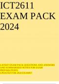 ICT2611 EXAM PACK 2024    