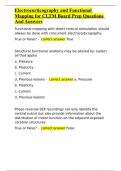 Electrocorticography and Functional Mapping for CLTM Board Prep Questions And Answers