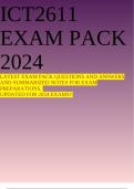 ICT2611 EXAM PACK 2024 