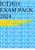 ICT2611 EXAM PACK 2024 