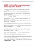 HERB 101 Final Exam &vert; questions and answers &vert; Latest 2024&sol;25