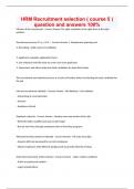 HRM Recruitment selection &lpar; course 5 &rpar; question and answers 100&percnt;