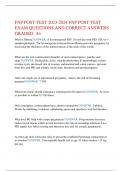 FNP POST-TEST 2023-2024 FNP POST-TEST  EXAM QUESTIONS AND CORRECT ANSWERS  GRADED A