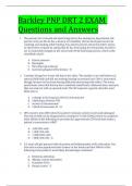 Barkley PNP DRT 2 EXAM Questions and Answers