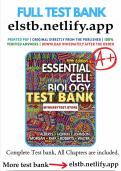 Test bank for essential cell biology 5th edition alberts full chapter 2023-2024 Latest Update