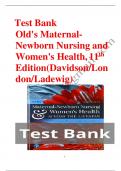 Test bank olds maternal newborn nursing women's health across the lifespan 11th edition 2023-2024 Latest Update