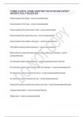 CCBMA CLINICAL EXAM&lpar; ASSISTING THE PHYSICIAN&sol; PATIENT HISTORY&rpar; FULLY SOLVED &num;20