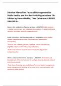 Solution Manual for Financial Management for Public Health, and Not-for-Profit Organizations 7th Edition by Steven Finkler, Thad Calabrese ALREADY GRADED A+ 