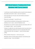 NRF Retail Industry Fundamentals Exam  Questions with Correct Answers