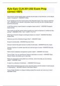 Kyle Epic CLN 251-252 Exam Prep correct 100&percnt;